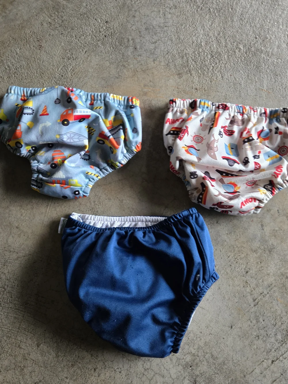 2 For $15 Kids Swim Diaper Lot Of 3 Construction Pirate And Blue XL 3T